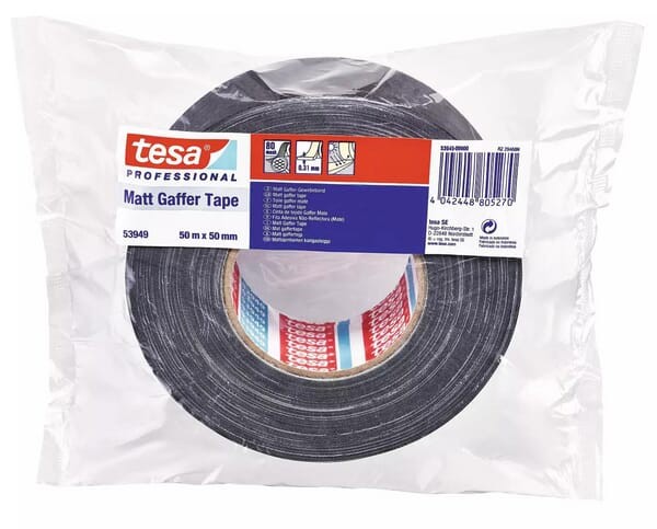 Gaffer tape matt 50mmx50M. Black