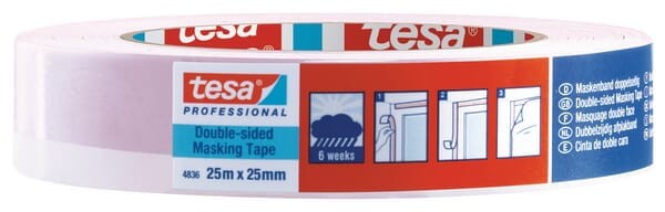 Taśma maskująca, dwustronna 25 mm x 25 m, Tesa®