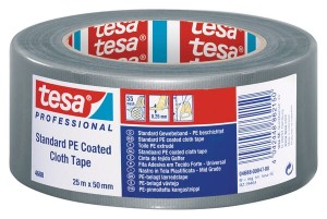 Taśma tkaninowa, standardowa, powlekana PE, biała, 25 m x 50 mm, TesaBAND®