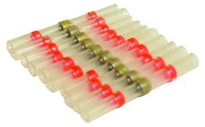 Izolowany łącznik osłony termokurczliwej, lut Czerwony (10 szt agropak)