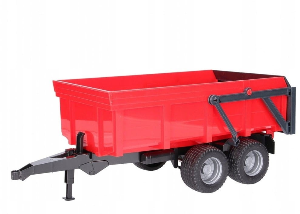 Przyczepa wywrotka z automatyczną klapą czerwona BR-02211
