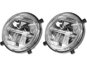 LA80055 Reflektory LED, 16/21W, okrągłe, 9-36V, Ø 140 mm, światła drogowe/światła mijania, wtyczka H4, para