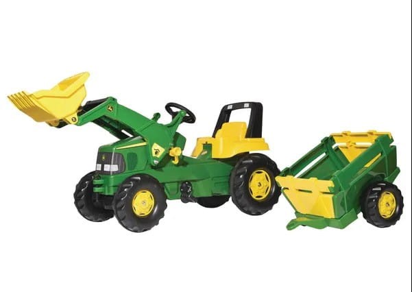 Traktor z napędem na pedały z ładowaczem i przyczepą John Deere, wiek od 3 lat rollyJunior Rolly Toys  1993811496