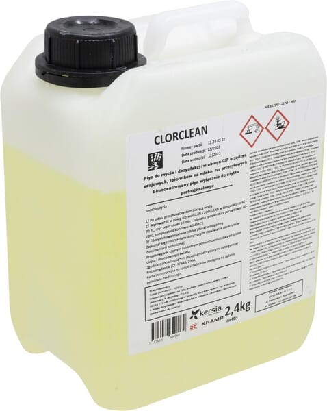 CLORCLEAN - Zasadowy środek do mycia i dezynfekcji do urządzeń udojowych, 2.4 kg CLORCLEAN024