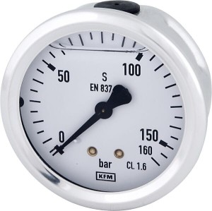 Manometr glicerynowy, ø63 mm, 160 bar, przyłącze tylne 1/4" B711W063160T