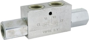 Zawór zwrotny sterowany bliźniaczy VBPDE, 3/8" BSP C056V0020