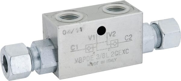 Zawór zwrotny sterowany bliźniaczy VBPDE-2, G3/8" - M18 x 1,5 12L C056V0110
