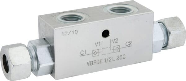 Zawór zwrotny sterowany bliźniaczy VBPDE-2, G1/2" - M22 x 1,5 15L C056V0135