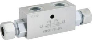 Zawór zwrotny sterowany bliźniaczy VBPDE-2, G1/2" - M22 x 1,5 15L C056V0135