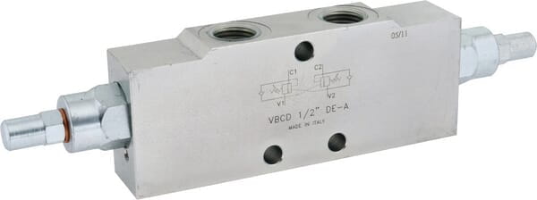 Zawór zwrotno-hamujący bliźniaczy VBCD DE A, G3/8" C056V0422