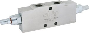 Zawór zwrotno - hamujący bliźniaczy VBCD DE A, G1/2" C056V0432