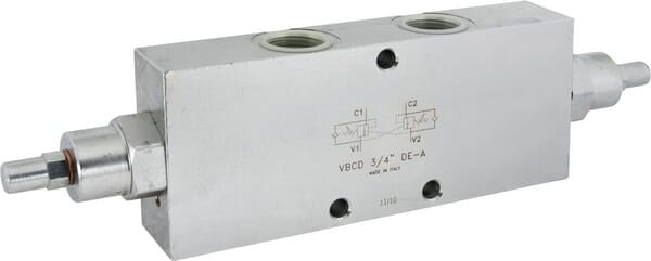 Zawór zwrotno-hamujący bliźniaczy VBCD DE A, G3/4" C056V0435