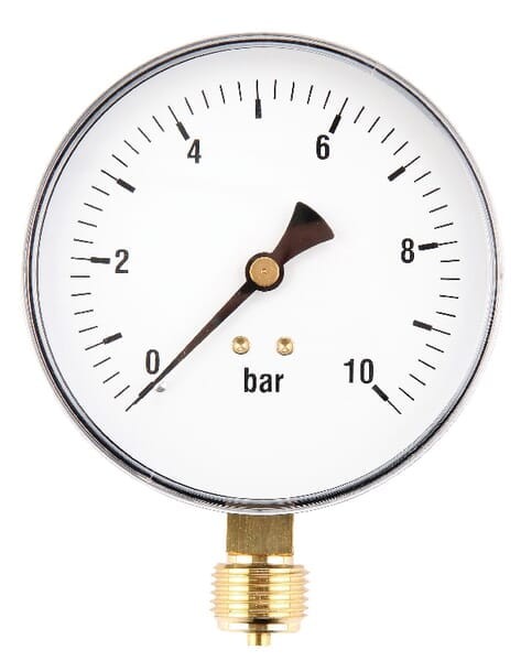 Manometr ø100 mm 0-10 bar przyłącze dolne 1/2" MA10010L08ST