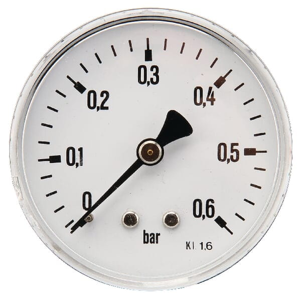 Manometr ø63 mm 0–0,6 bar przyłącze tylne 1/4" MA6306B04ST