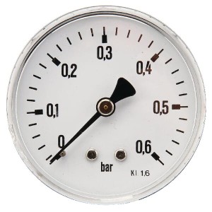 Manometr ø63 mm 0–0,6 bar przyłącze tylne 1/4" MA6306B04ST