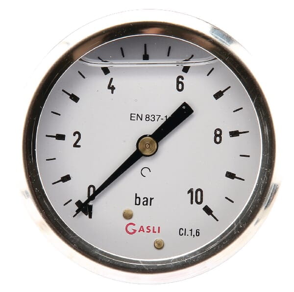 Manometr ø63 mm 0–10 bar przyłącze tylne 1/4" MA6310B04SSGF