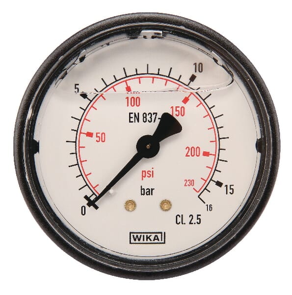 Manometr ø63 mm 0–16 bar przyłącze tylne 1/4" MA6316B04PLGF