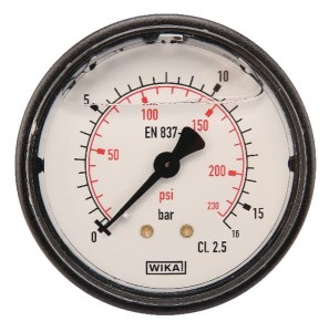Manometr ø63 mm 0–16 bar przyłącze tylne 1/4" MA6316B04PLGF