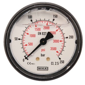 Manometr ø63 mm 0–250 bar przyłącze tylne 1/4" MA63250B04PLGF