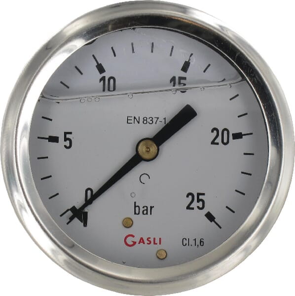 Manometr 7214 ø63 mm 0-25 bar przyłącze tylne 1/4" MA6325B04SSGF