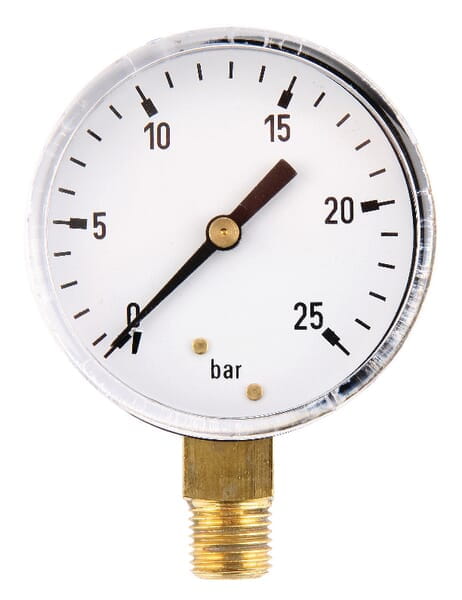 Manometr ø63 mm, 0-25 bar przyłącze dolne 1/4" MA6325L04ST