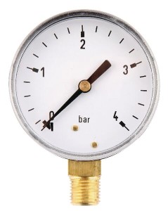 Manometr ø63 mm, 0-4 bar przyłącze dolne 1/4" MA634L04ST