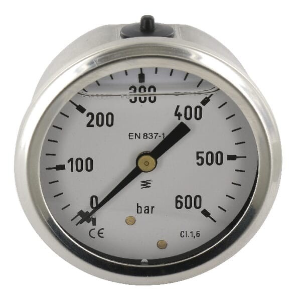 Manometr ø63 mm 0–600 bar przyłącze tylne 1/4" MA63600B04SSGF