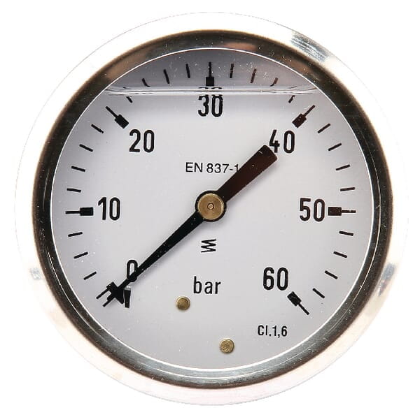 Manometr ø63 mm 0–60 bar przyłącze tylne 1/4" MA6360B04SSGF