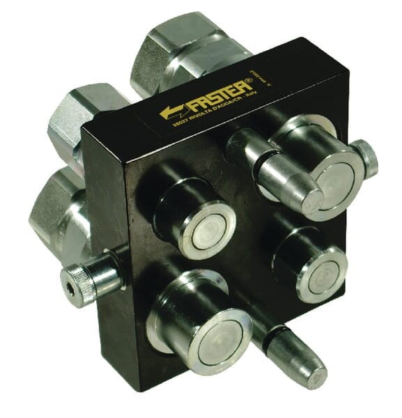Szybkosprzęg Multifaster DN12/DN20-2 x 1/2" - 2 x 3/4" BSPP część ruchoma 2P5104AMC