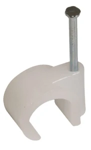 Obejma przewodu elektrycznego gwoździem Kramp, 5/8"-3/4" biała EM3490882