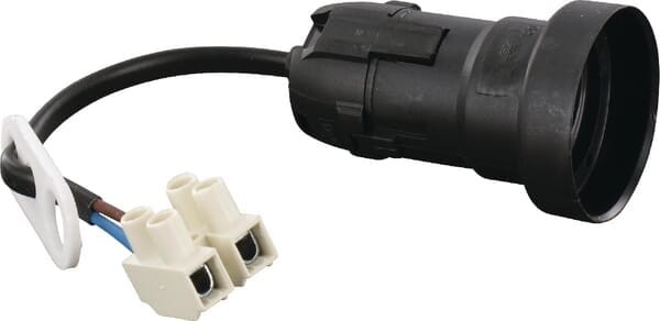Oprawa do żarówki E27, z tworzywa czarna + ucho EM4515994