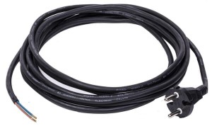 Przewód wymienny gumowy z wtyczką, 5 m 2 x 0.75 mm² MVS52075