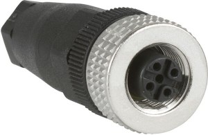 Złączka kablowa M12 żeńska, prawa 4-pinowa XZCC12FDM40B