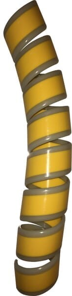 Osłona spiralna węża 25 (20-27 mm) / 25 m - żółta z krawędziami świecącymi KBV20GLOW