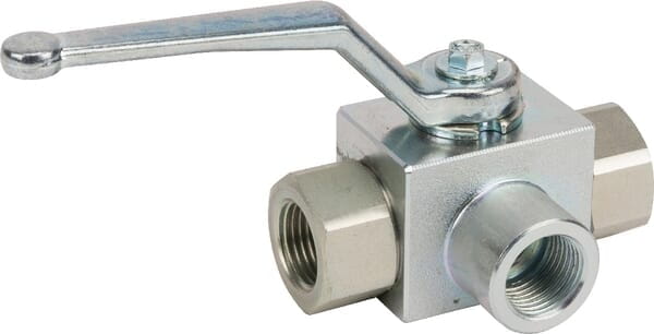 Zawór kulowy 3-drożny 1/2" z uszczelką KH3KSR08LA