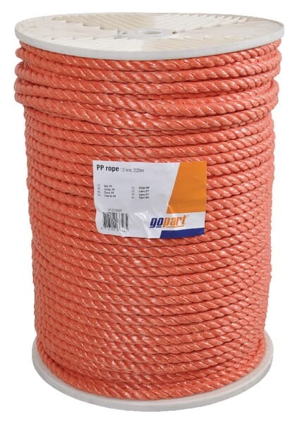 Lina polipropylenowa pomarańczowa gopart, 10 mm 220 m 510220GP