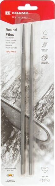 Pilnik okrągły na kartonowym podkładzie, 2 sztuki 7/32" 5.5mm 7322FKR