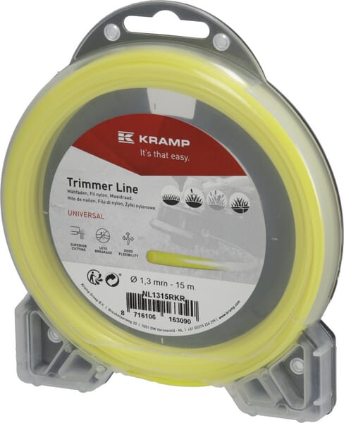 Żyłka tnąca Ø 1.3 mm 15 m okrągła żółta Kramp NL1315RKR