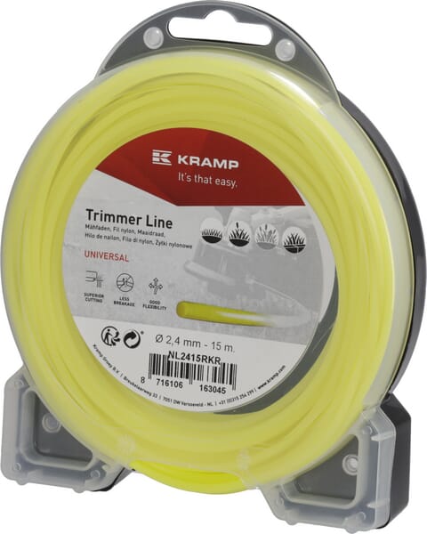 Żyłka tnąca Ø 2.4 mm 15 m okrągła żółta Kramp NL2415RKR