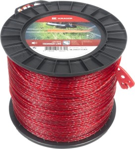 Żyłka tnąca Ø 2.4 mm 437 m skręcona cicha czerwona Kramp NL24437TCKR