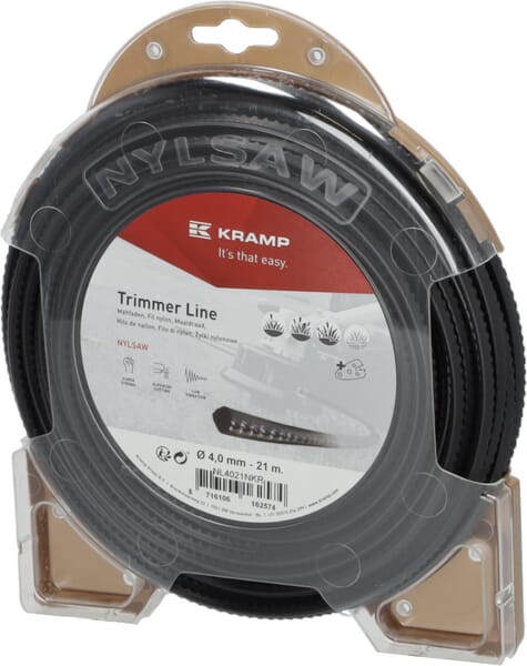 Żyłka tnąca Ø 4mm 21m kwadratowa Nylsaw czarna Kramp NL4021NKR