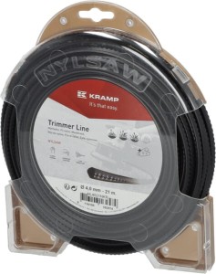 Żyłka tnąca Ø 4mm 21m kwadratowa Nylsaw czarna Kramp NL4021NKR