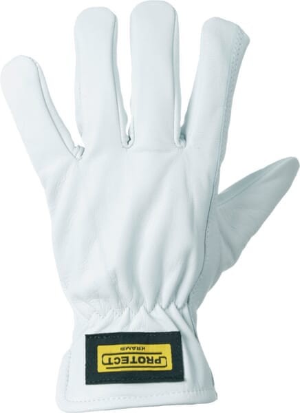 Rękawice robocze, białe, skóra kozia roz. 11/2XL Protect Kramp KG0300711