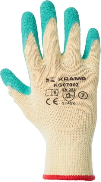 Rękawice powlekane lateksem, żółte, roz. 10/XL Protect Kramp KG0700210
