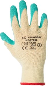 Rękawice powlekane lateksem, żółte, roz. 11/2XL Protect Kramp KG0700211