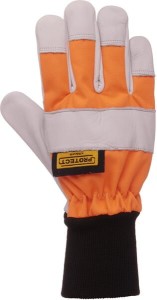 Rękawice dla pilarzy, pomarańczowo/czarno/białe, roz. 12/3XL Protect Kramp KG0900112