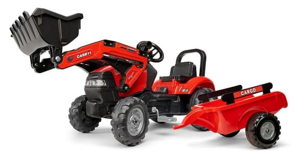Traktor Case IH z ładowaczem czołowym i przyczepą F961AM