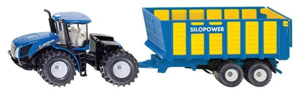 Ciągnik New Holland przyczepą do kiszonki S01947