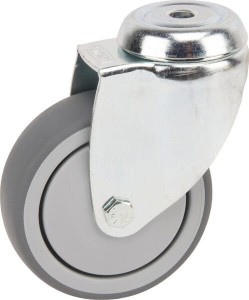 Ocynkowane koła skrętne z otworem na śrubę do mocowania 2470PJP050P3011