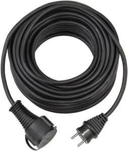 Przedłużacz czarny 3x1.5 mm² 25 m EM1161470